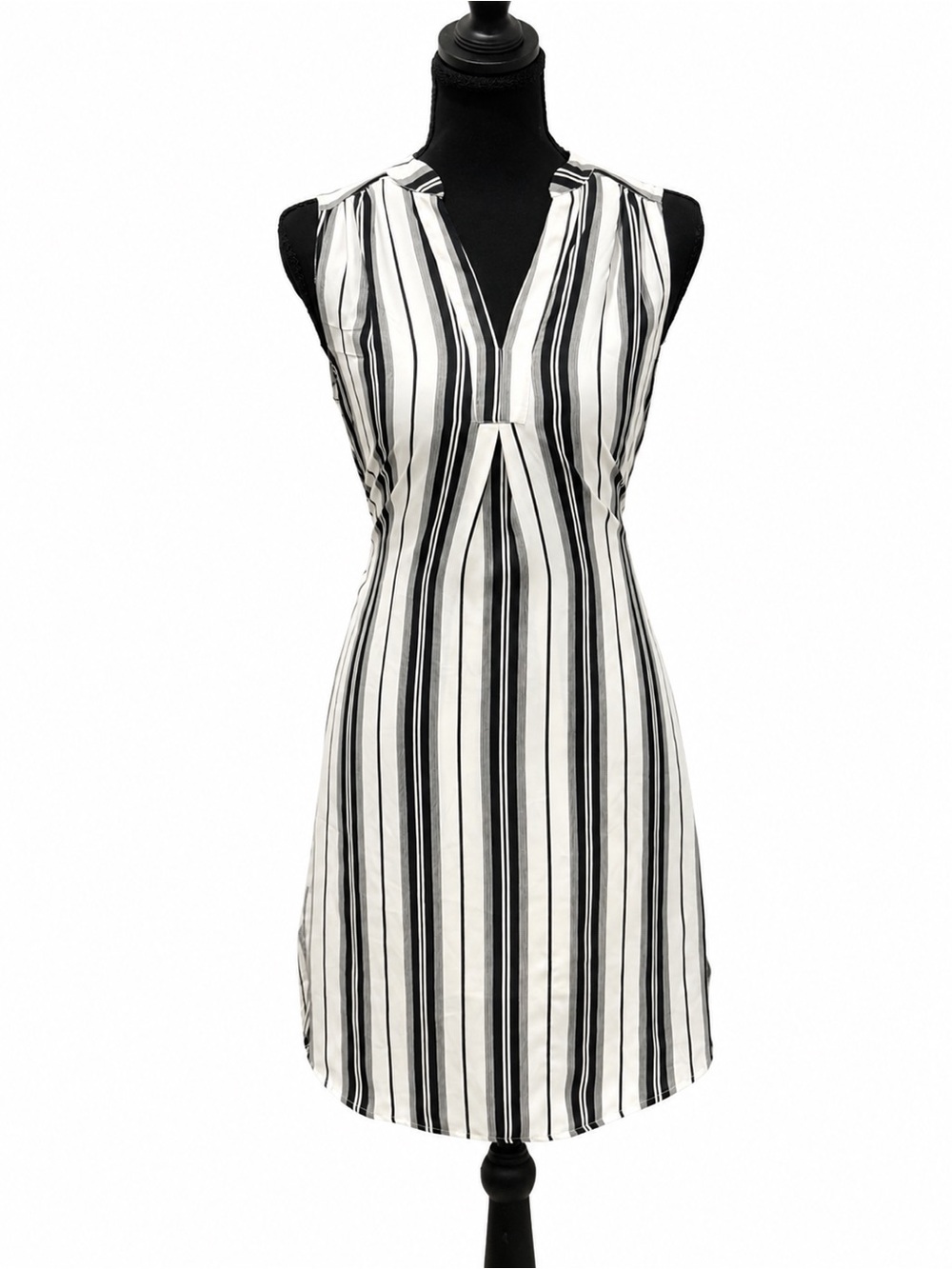 H&M Black & White Striped Sleeveless Dress – Size 4